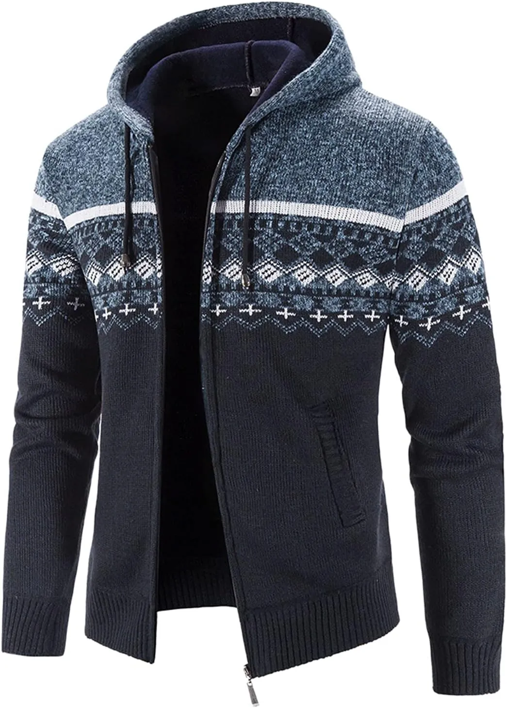 TUQIDEWU Hoodies for Men Pullover, Zip Up Hoodie Men Heavyweight Full Zip Up Fleece Hoodie Long Sleeve Jacket with Pockets
