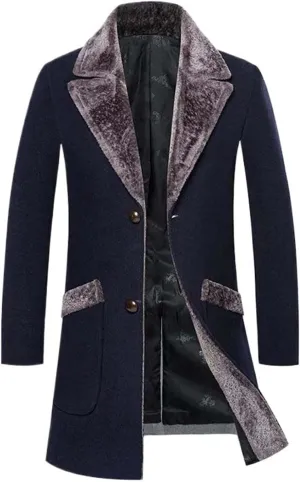 USTZFTBCL Men Long Coats Casual Trench Woolen Coats Men Autumn Winter Long Jackets Trench Coats And Jackets Men Jackets