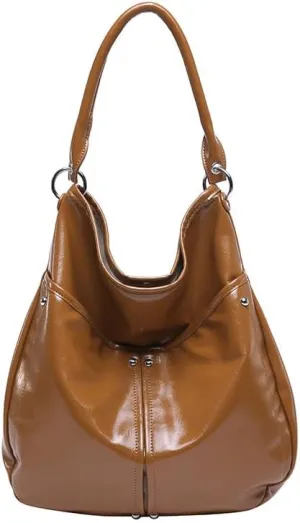 Vintage Tote Bag for Women Large Capacity PU Leather Shoulder Bag Satchel Purse Trendy Shopping Bag Travel Bag 2025