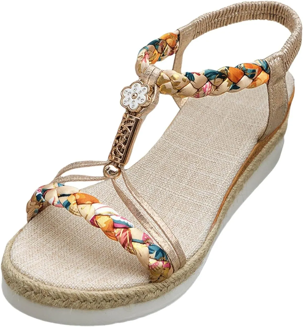 Wedge Sandals for Women Womens Wedge Sandals Summer Comfortable Walking Sandal Soft Beach Arch Support
