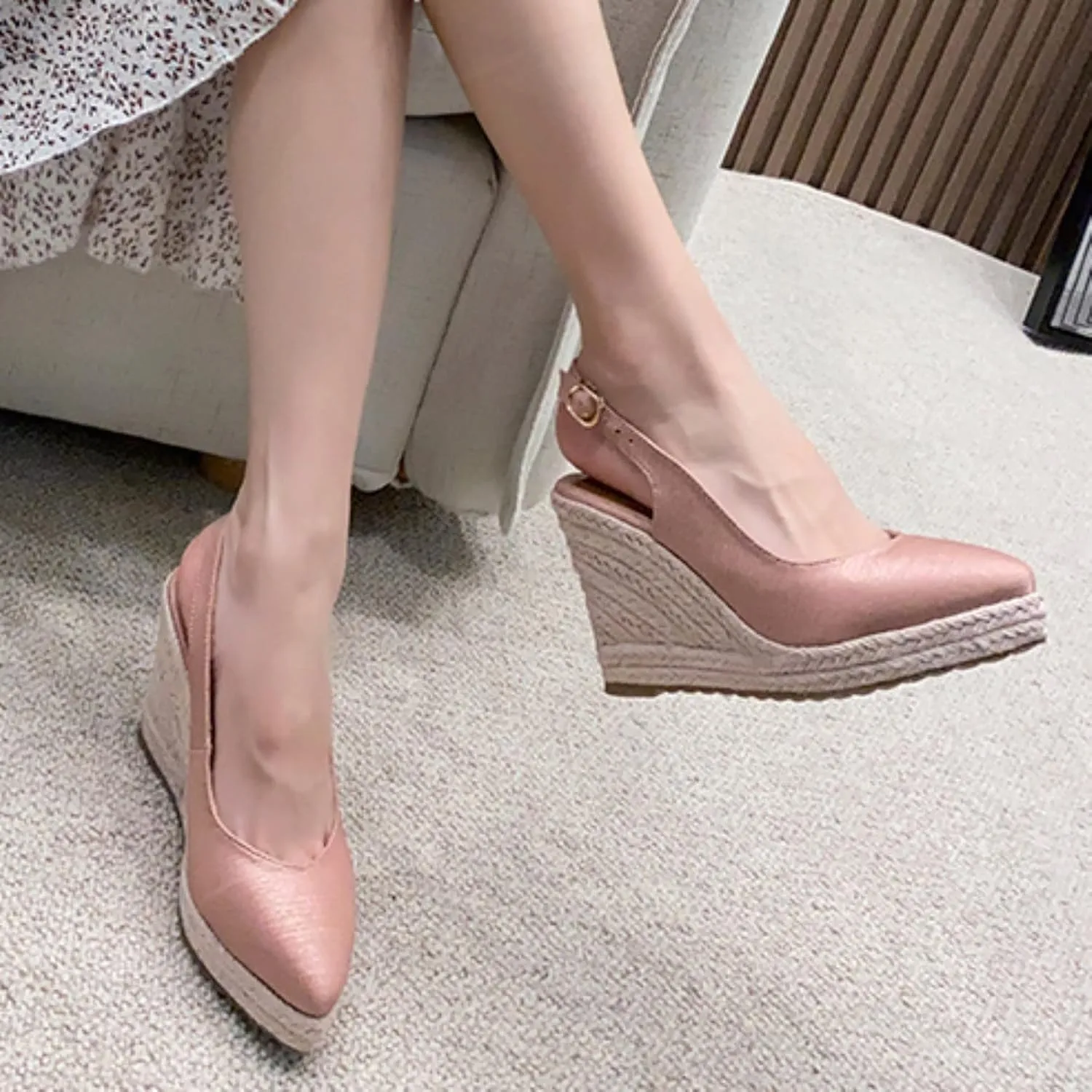 Wedge Sandals Womens Silver Wedges Women's Platform Sandals Wedge Open Toe Black for Women Casual Platform Open Toe Sandal Walking Women Comfort Arch Support Comfortable