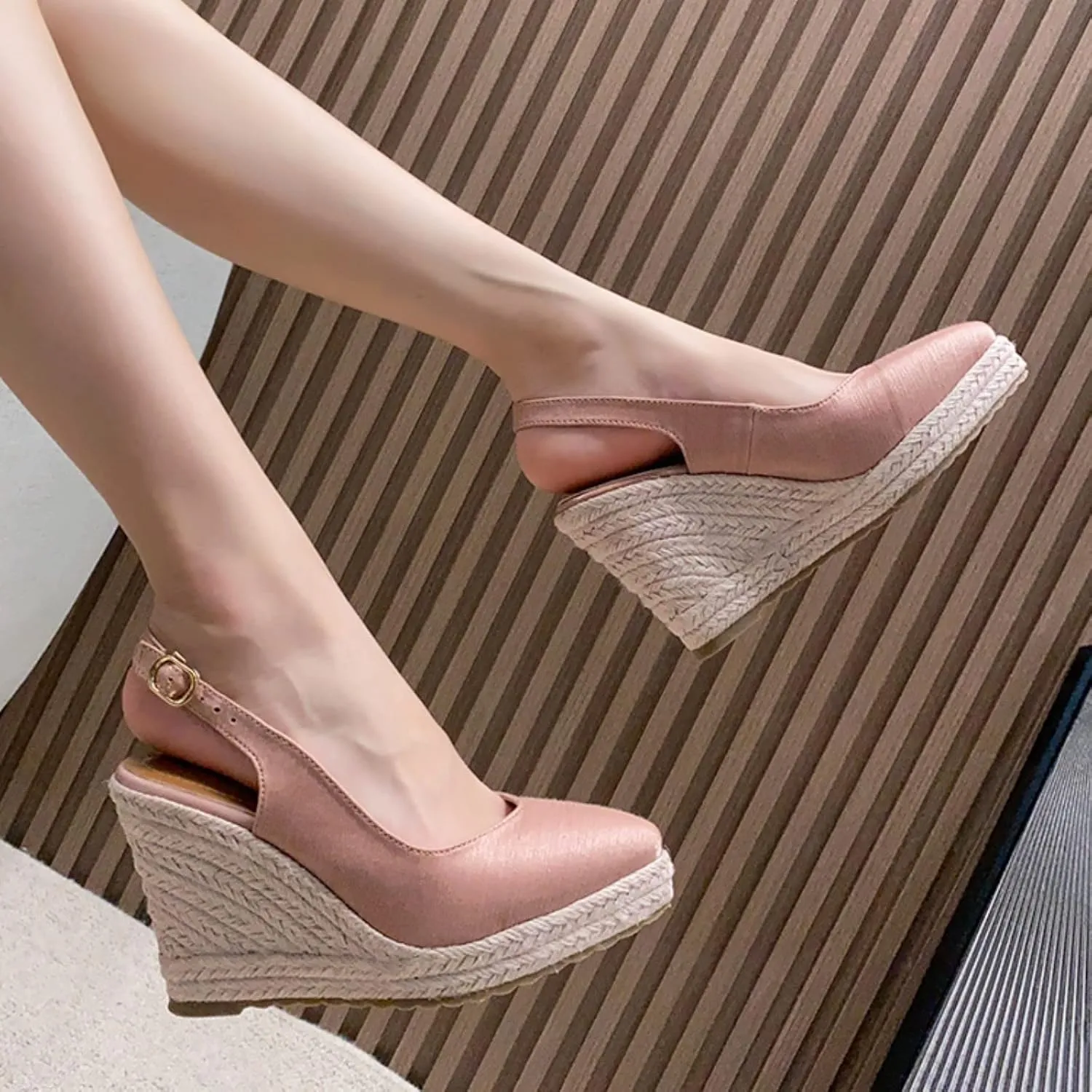 Wedge Sandals Womens Silver Wedges Women's Platform Sandals Wedge Open Toe Black for Women Casual Platform Open Toe Sandal Walking Women Comfort Arch Support Comfortable