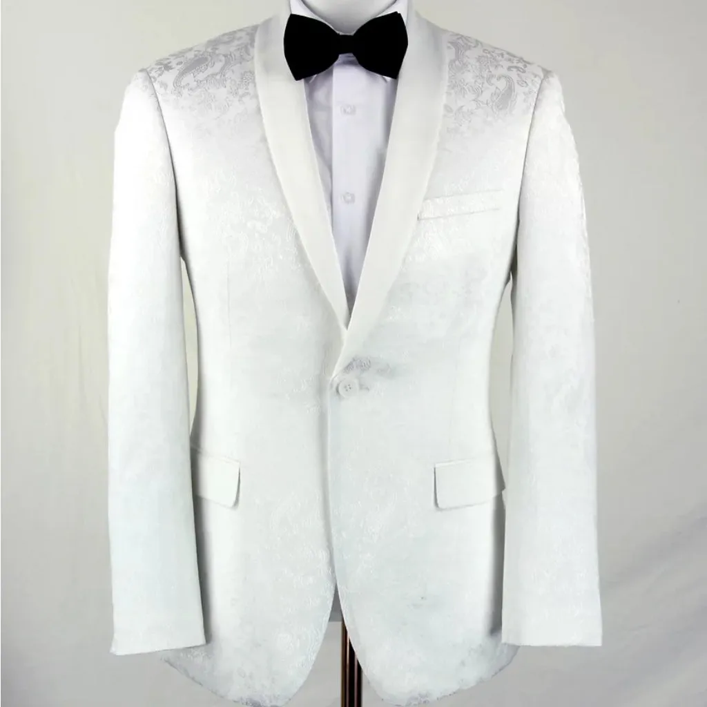 White on White Blazer with matching Bowtie