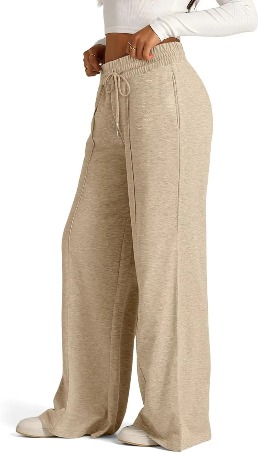 Wide Leg Pants for Women, High Waisted Straight Leg Pants Wide Cotton