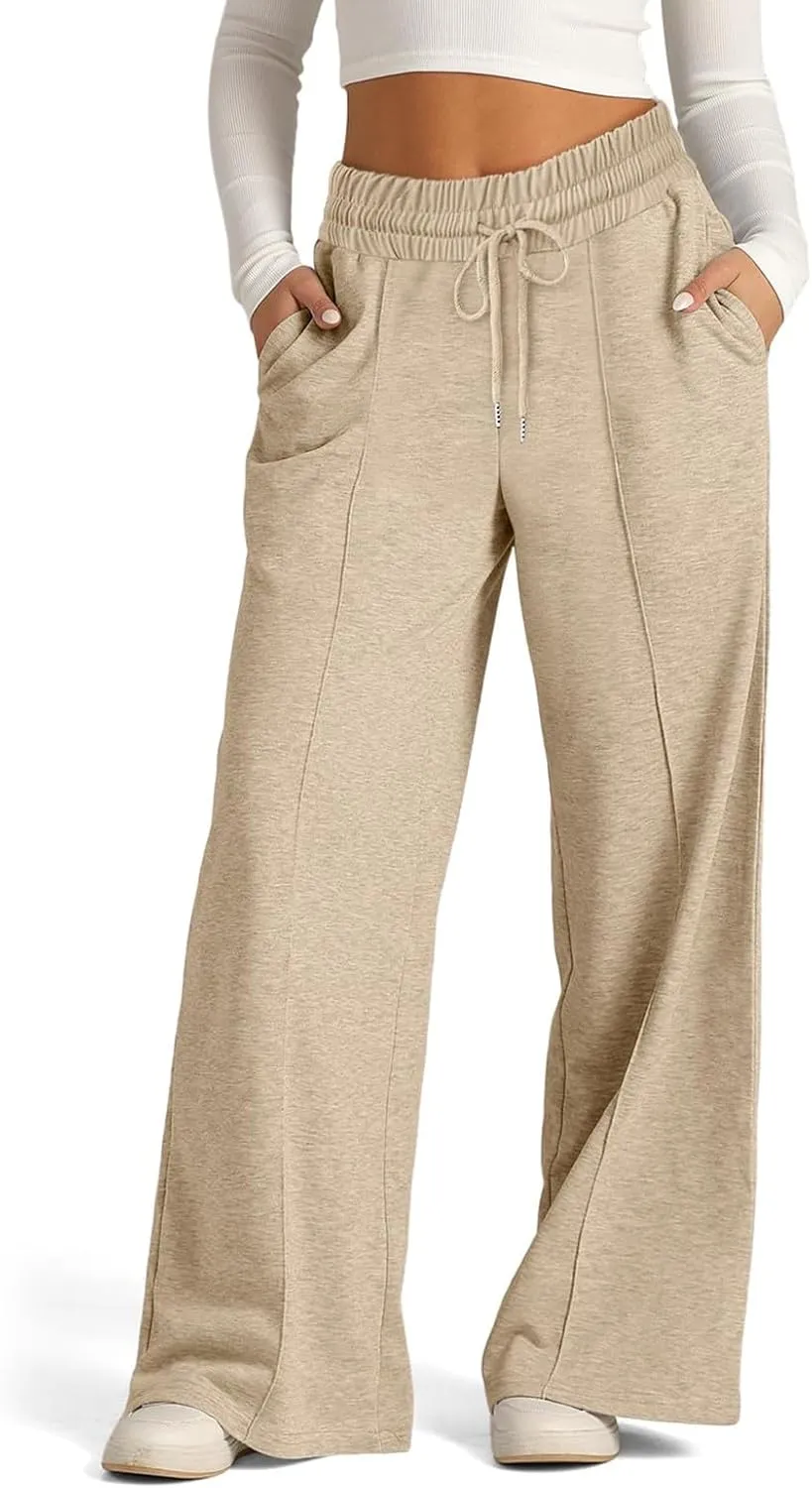 Wide Leg Pants for Women, High Waisted Straight Leg Pants Wide Cotton