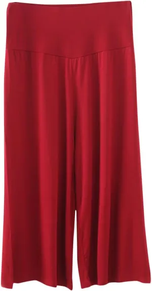 Women Capri 3/4 Trousers Cropped Pants Lounge Yoga Sports Sweatpants Stretch Leggings Elasticated Waist Bottoms