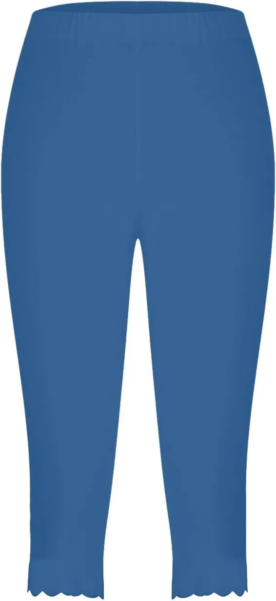 Women Cropped Trousers 3/4 Length Leggings Casual Capri Pants Summer High Waisted Sweatpants Ladies Joggers Bottoms