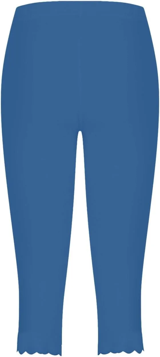 Women Cropped Trousers 3/4 Length Leggings Casual Capri Pants Summer High Waisted Sweatpants Ladies Joggers Bottoms