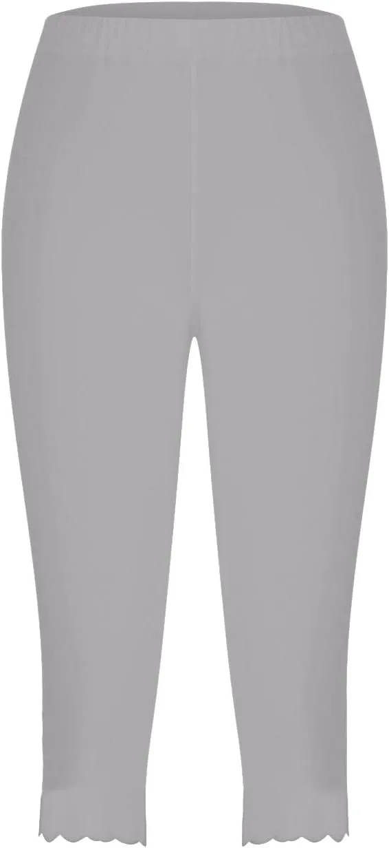 Women Cropped Trousers 3/4 Length Leggings Casual Capri Pants Summer High Waisted Sweatpants Ladies Joggers Bottoms