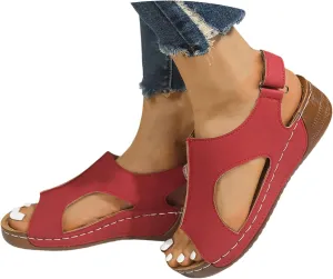 Women's Comfortable Orthopedic Sandals Wedges Shoes For Women Sandals With Arch Support Comfortable Sandals Summer Casual Flip Yoga Sling Sandals
