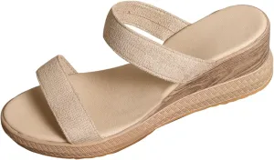 Women's Comfortable Slide Sandals Arch Support Walking Platform Sandals Orthopedic Womens Heel Size 8