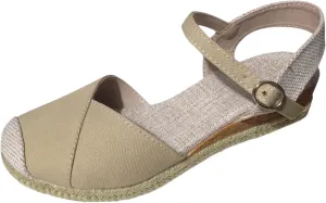 Womens Espadrilles Sandals Platform Closed Toe Ankle Strap Dressy Platform Wedge Sandals Casual Summer Beach Shoes