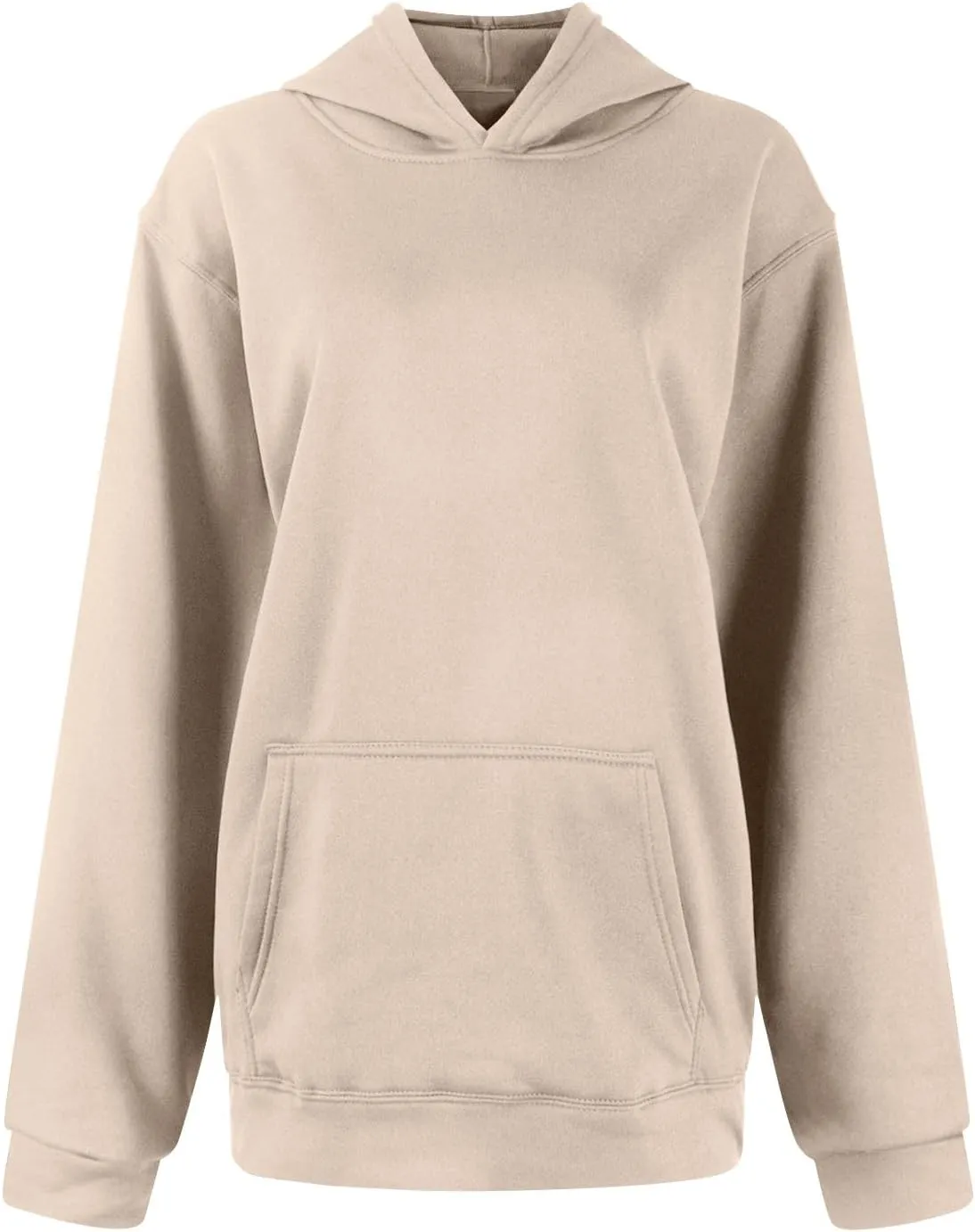 Women'S Fashion Hoodies & Sweatshirts 2024 Fall Drop Shoulder Pullover Sweaters Long Sleeve Tops With Pocket