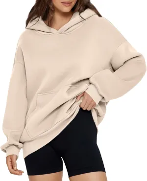 Women'S Fashion Hoodies & Sweatshirts 2024 Fall Drop Shoulder Pullover Sweaters Long Sleeve Tops With Pocket