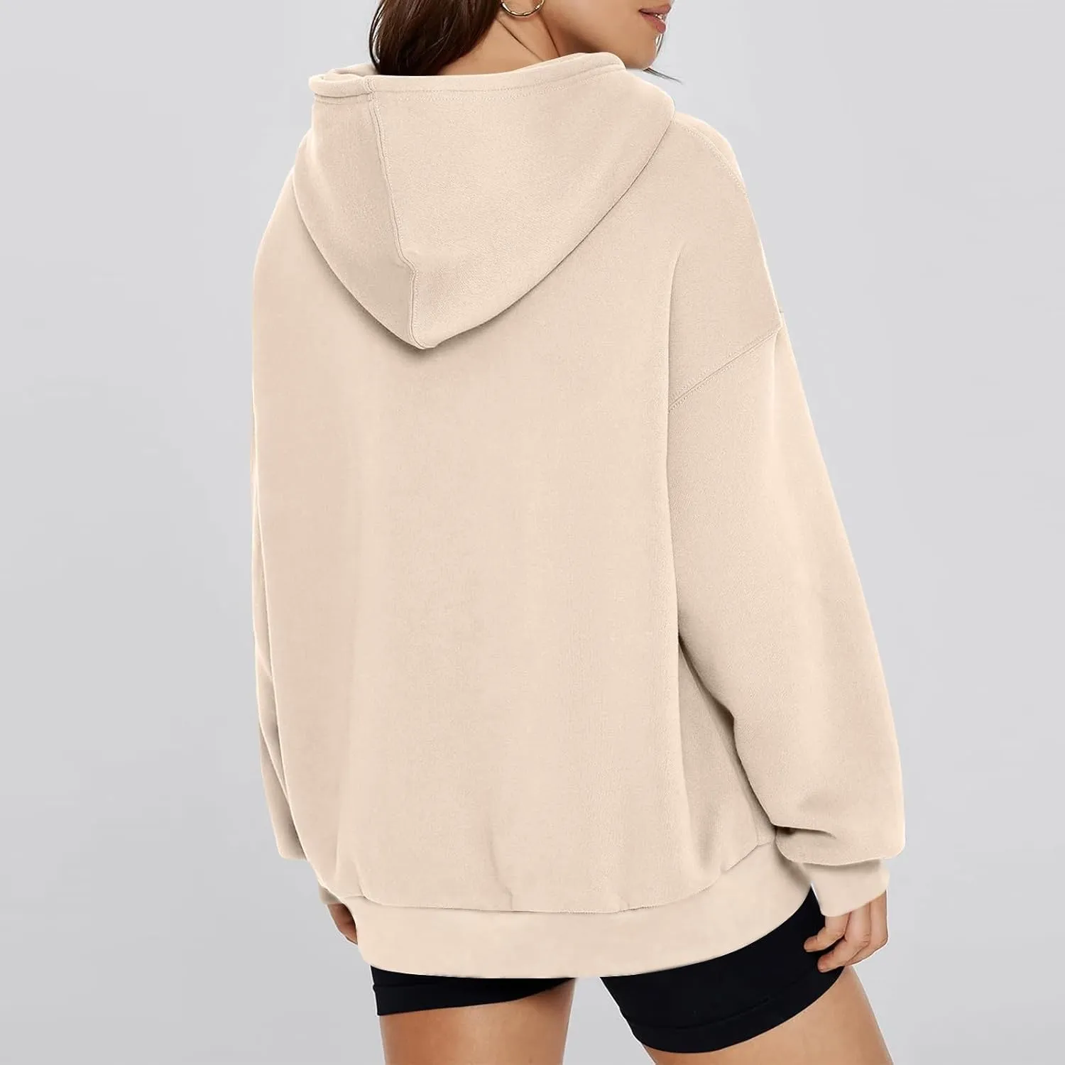 Women'S Fashion Hoodies & Sweatshirts 2024 Fall Drop Shoulder Pullover Sweaters Long Sleeve Tops With Pocket