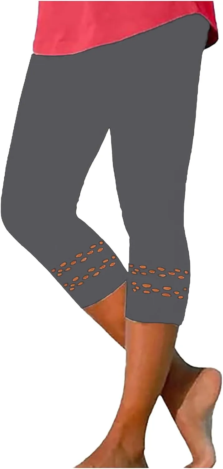Womens Fitness Athletic Leggings Workout High Waist Yoga Capri Pants Stretch Hollow Cropped Trouser Gym Running Bottoms