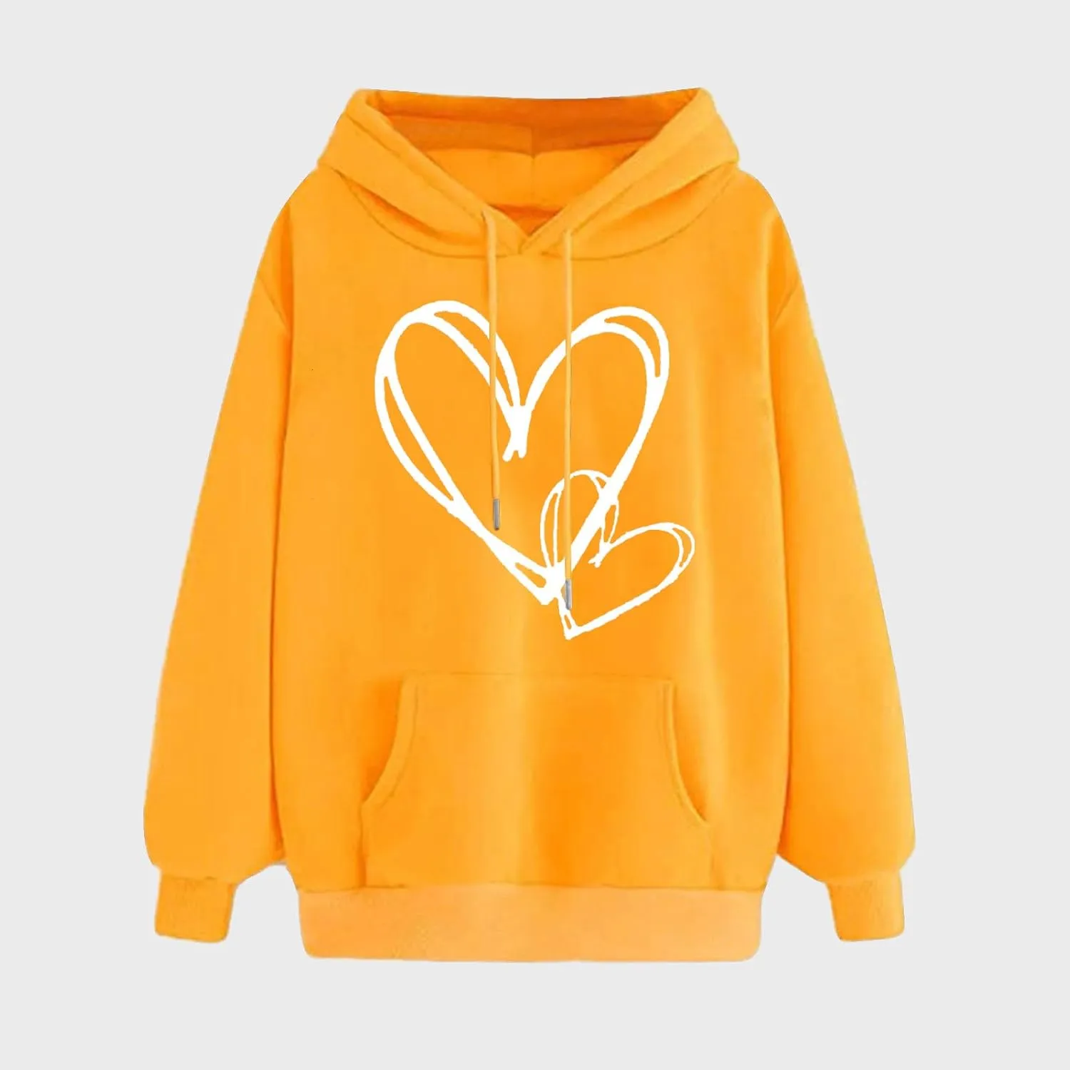 Womens Hoodies Cute Heart Graphic Sweatshirts Fashion Long Sleeve Pullover Teen Girls Casual Soft Tops Fall Outfits