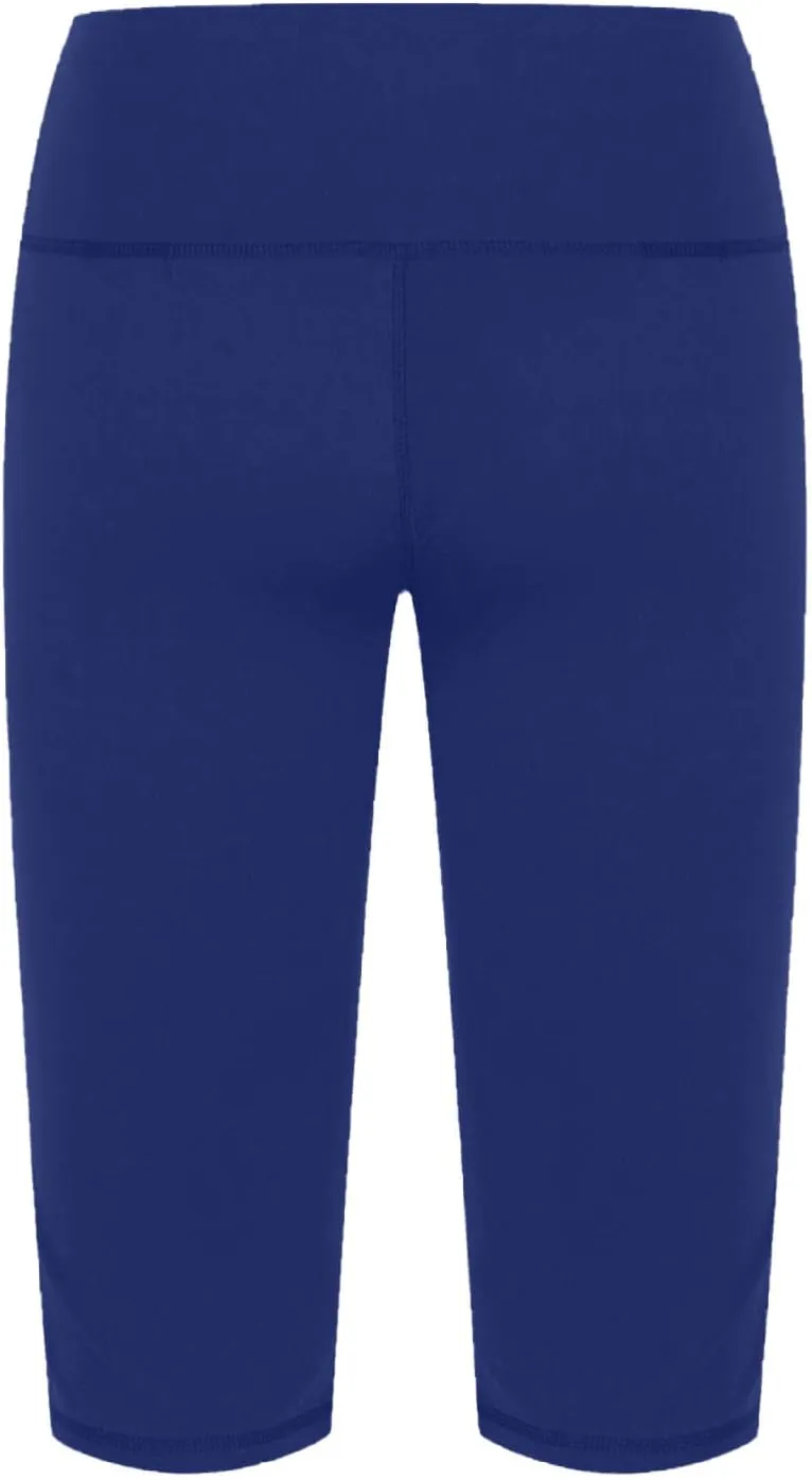 Women's Knee Length Leggings Ladies High Waisted Yoga Pants Summer Stretch Shorts Capris Trousers Cropped Pants