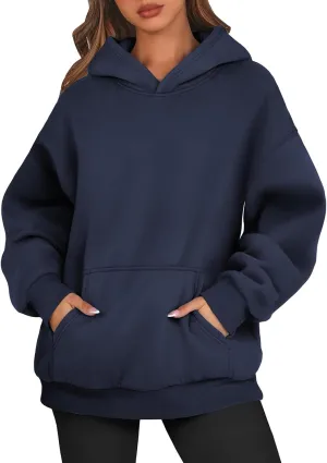 Womens Oversized Hoodies Fleece Sweatshirts Long Sleeve Sweaters Pullover Winter Fall Outfits Fashion Y2k Clothes