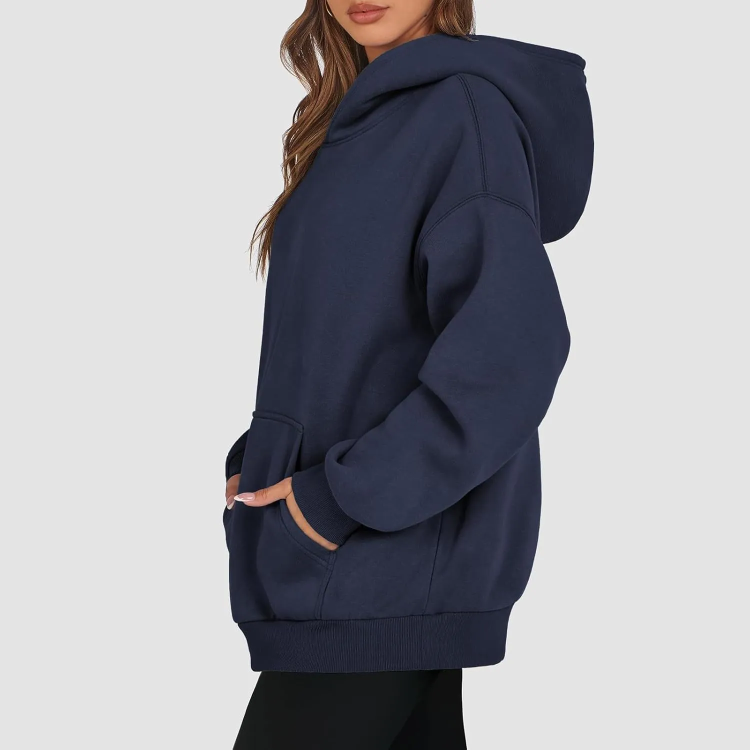 Womens Oversized Hoodies Fleece Sweatshirts Long Sleeve Sweaters Pullover Winter Fall Outfits Fashion Y2k Clothes