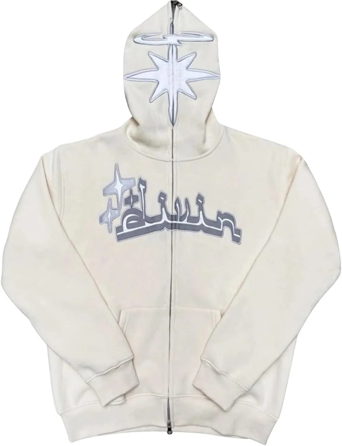 Womens Oversized Zip Up Hoodie Y2K Casual Long Sleeve Black Hooded Sweatshirt 90s Solid Zipper Jacket Cute Tops