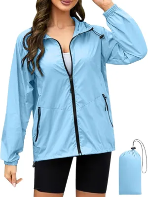 Womens Rain Jackets Waterproof Windbreaker Jackets lightweight Portable Rain Coat 2025