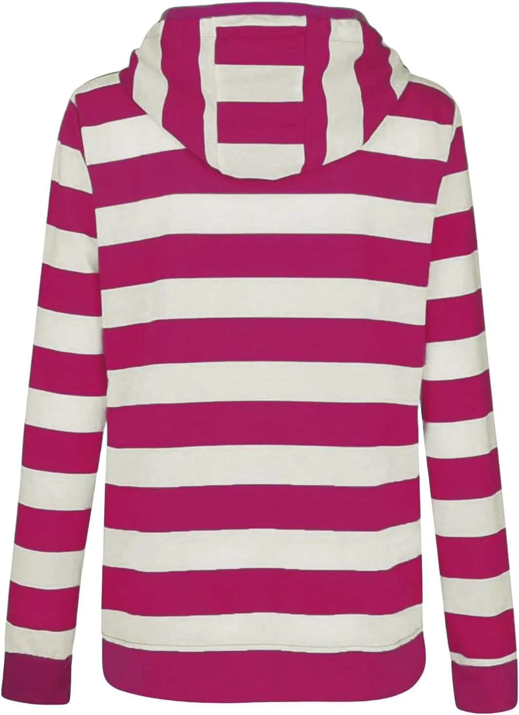 Womens Striped Hooded Jackets Zip Up Hoodie Casual Fashion Sweatshirts Long Sleeve Windproof Fall Winter New Tops