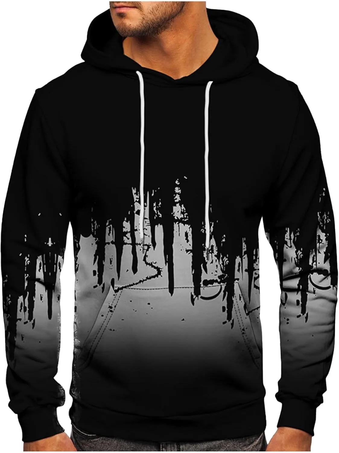 Ymosrh Lightweight Hoodies for Men Pullover Long Sleeve Hooded Sweatshirt Tops Blouse Mens Casual Hoodies Pullover