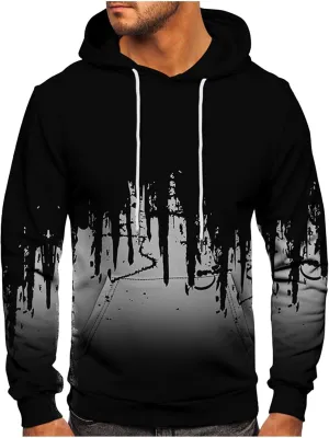 Ymosrh Lightweight Hoodies for Men Pullover Long Sleeve Hooded Sweatshirt Tops Blouse Mens Casual Hoodies Pullover