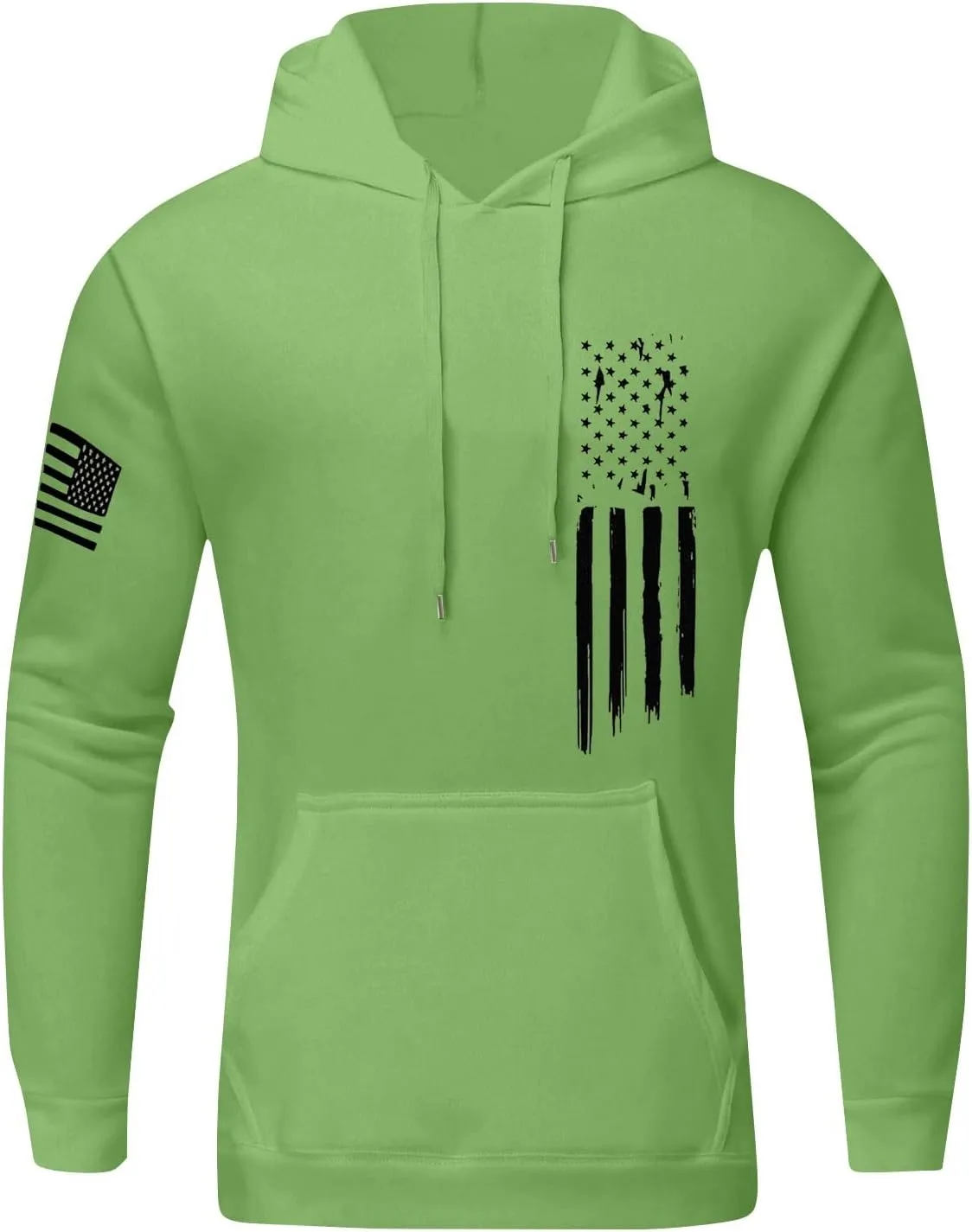 Ymosrh Men's Graphic Hoodies USA Flag American Patriotic Long Sleeve Pocket Pullover Sweatshirts, M-6XL