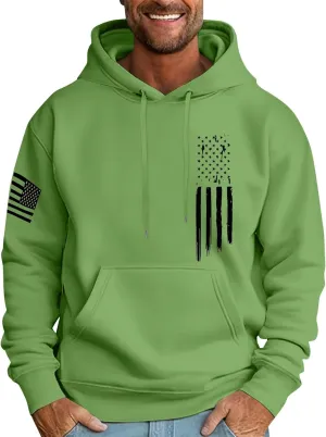 Ymosrh Men's Graphic Hoodies USA Flag American Patriotic Long Sleeve Pocket Pullover Sweatshirts, M-6XL