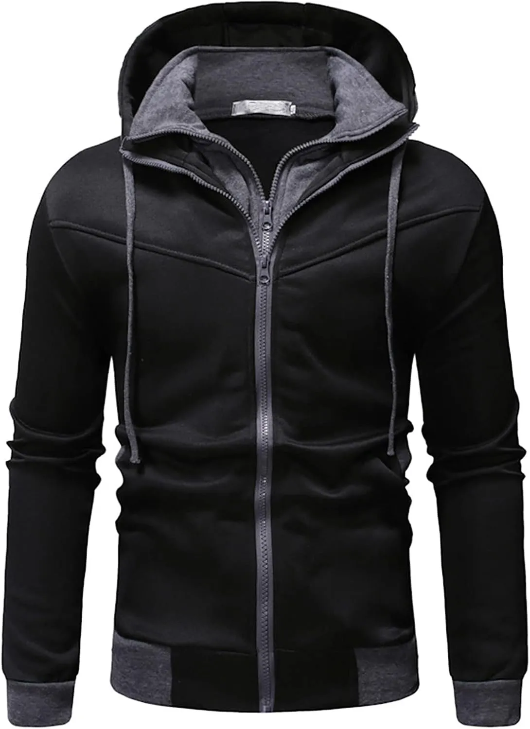 Ymosrh Men's Sweatshirt Zip Up Jacket Pullover Sweatshirts Casual Cardigan Hoodie, M-4XL