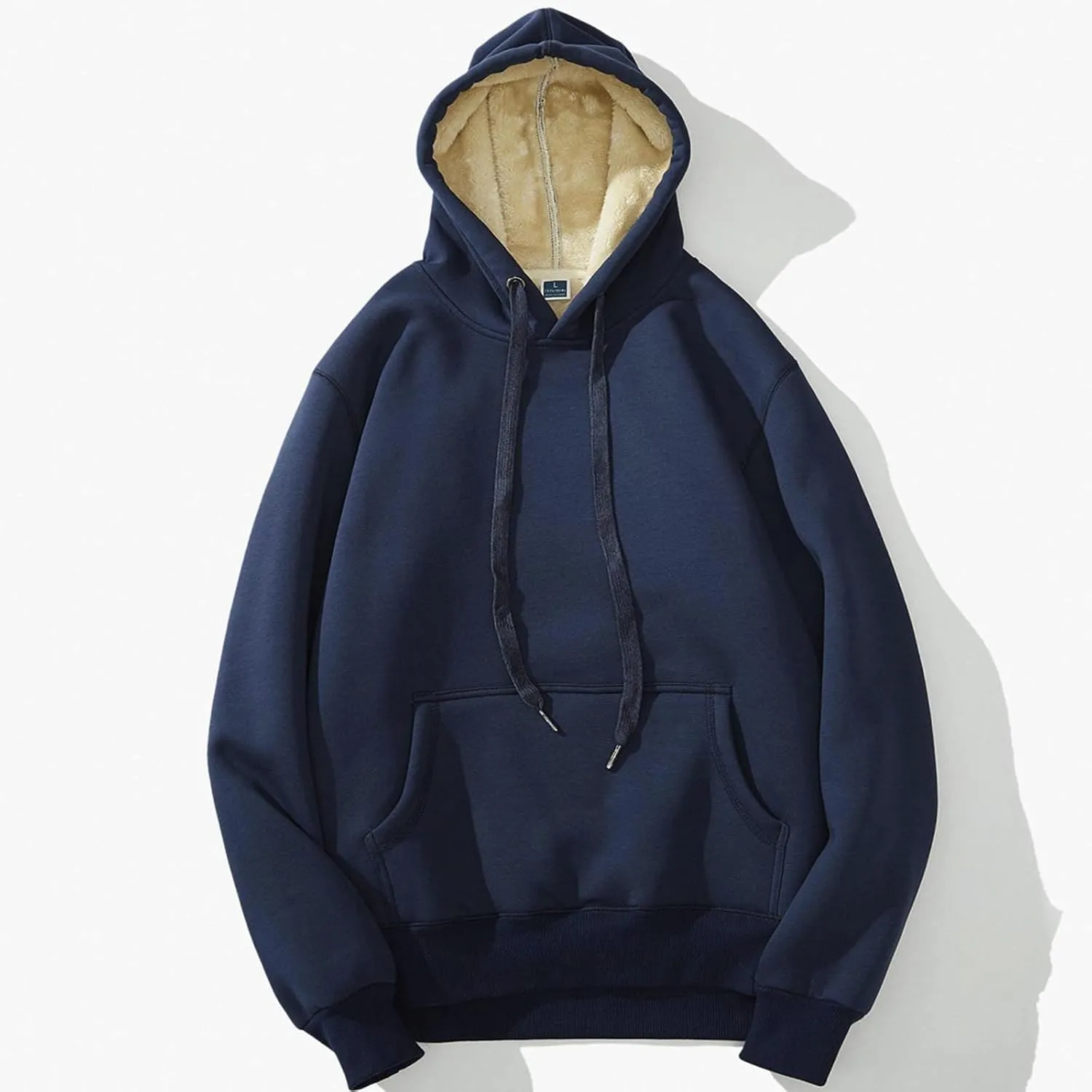 Ymosrh Men's Sweatshirts Casual Zip Up Hoodie Drawstring Long Sleeve Fleece Lined Hooded Sweatshirt, M-4XL