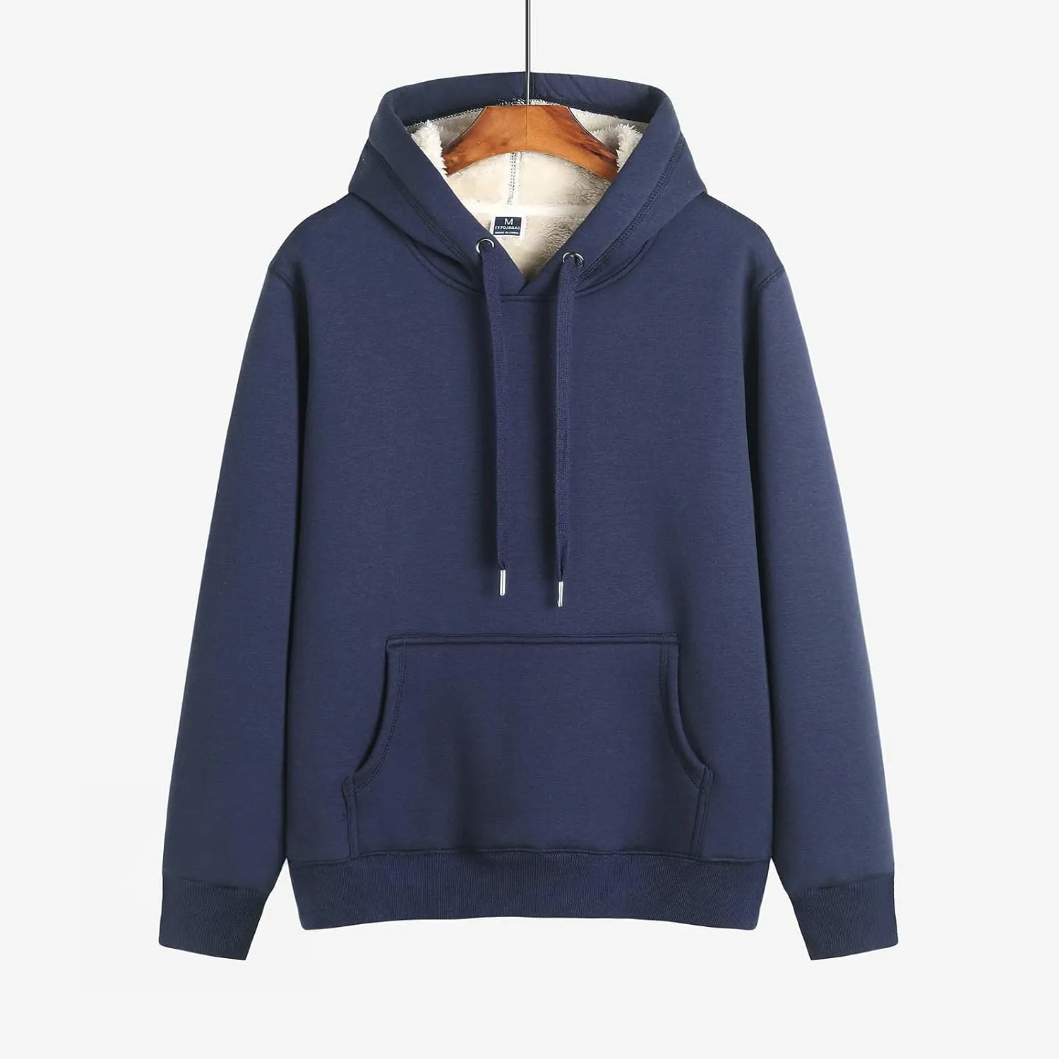 Ymosrh Men's Sweatshirts Casual Zip Up Hoodie Drawstring Long Sleeve Fleece Lined Hooded Sweatshirt, M-4XL
