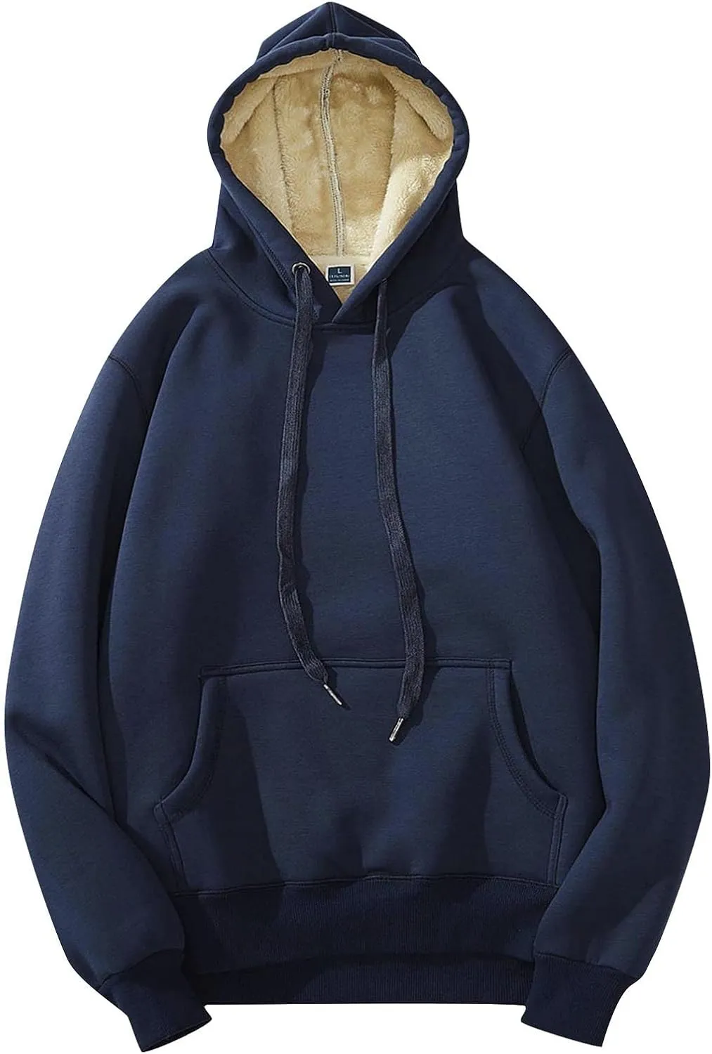 Ymosrh Men's Sweatshirts Casual Zip Up Hoodie Drawstring Long Sleeve Fleece Lined Hooded Sweatshirt, M-4XL