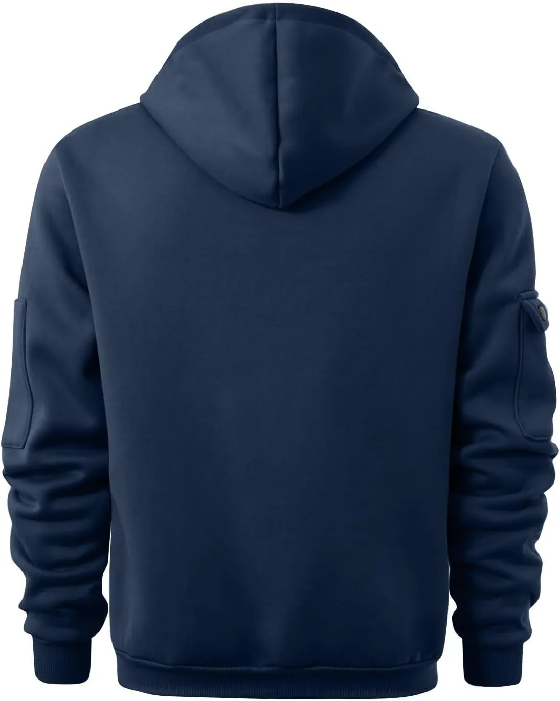 Ymosrh Mens Tactical Cargo Hoodie Athletic Work Hooded Sweatshirt Pullover Hoodies with Zipper Pockets Winter Sweatshirts