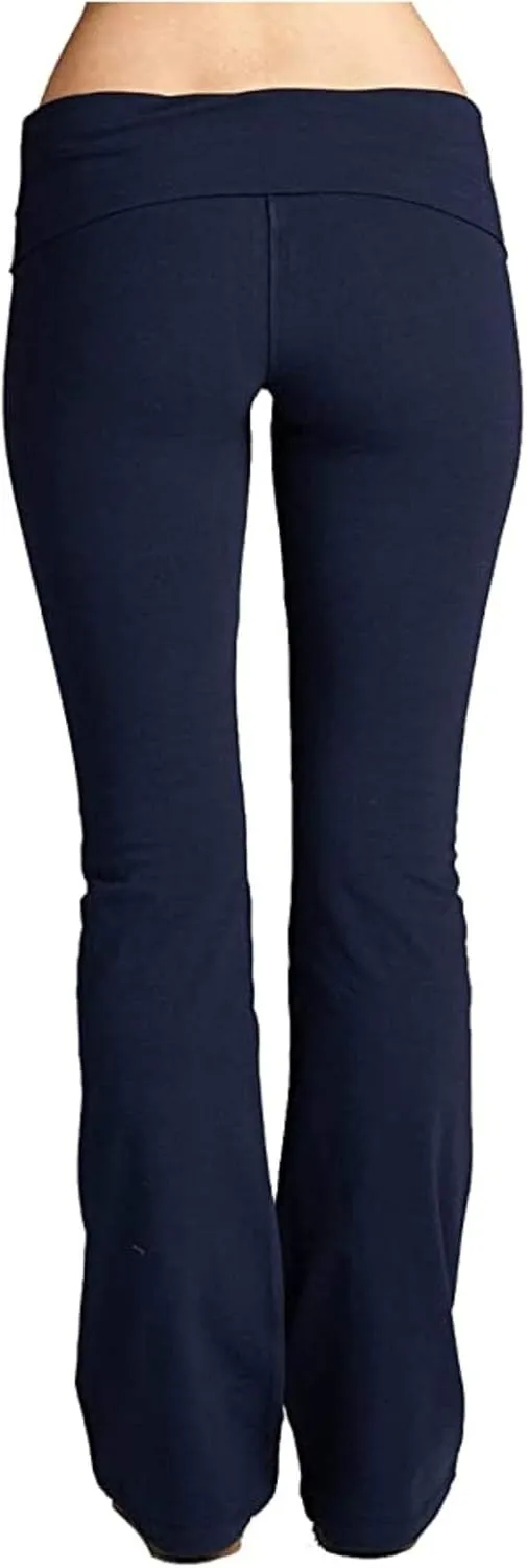 Yoga Pants with Pockets for Women High Waisted Butt Lifting Flare Leggings Workout Athletic Gym Stretch Tights Sports Trouser