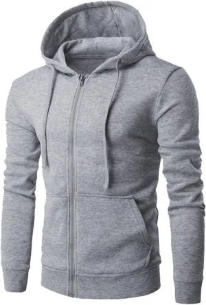 Zip Up Hoodies For Men Lightweight Full Zip Sweatshirt Pullover Athletic Sports Gym Casual Hooded Sweatshirts Jacket